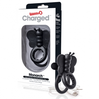 The Screaming O - Charged Monarch Wearable Butterfly Vibe Zwart