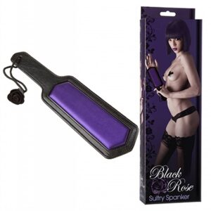 Black Rose Sultry Spanker Paddle - Zwart / Paars