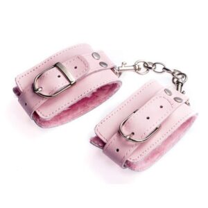 Lederen Handboeien - Roze