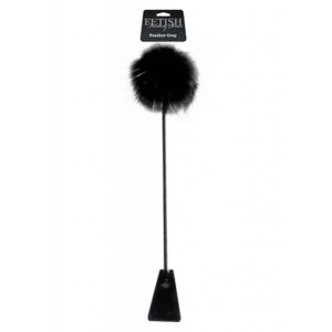 Limited Edition Feather Crop Zweep - Zwart
