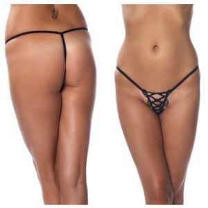 Zigzag G-string - Zwart